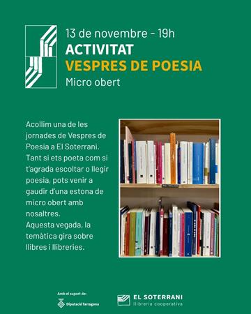Activitat: Vespres de Poesia | 