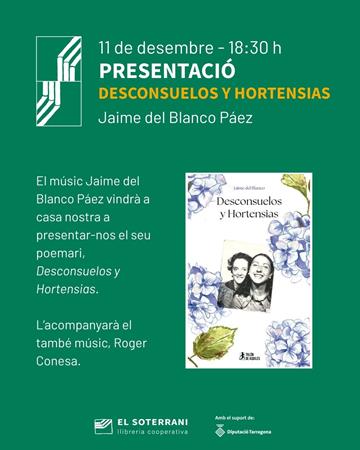 Presentació del llibre Desconsuelos y Hortensias | 