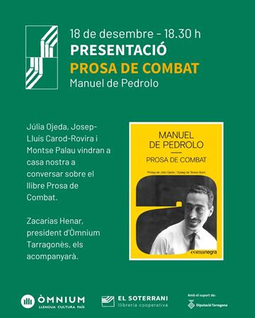 Presentació del llibre Prosa de Combat | 