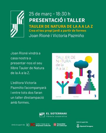 Presentació del llibre Tauler de natura de la A a la Z i taller d'estampació | 