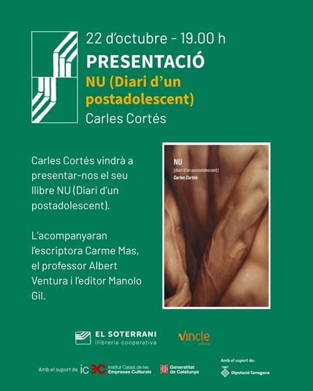 Presentació del llibre NU (Diari d'un postadolescent) | 