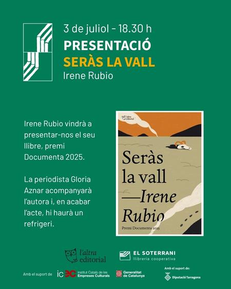Presentació del llibre Seràs la vall | 