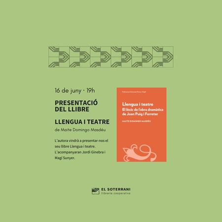 Presentació del llibre Llengua i teatre | 