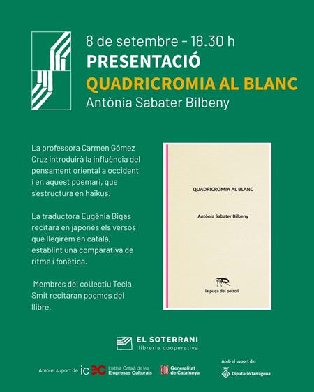 Presentació del poemari Quadricromia al blanc | 