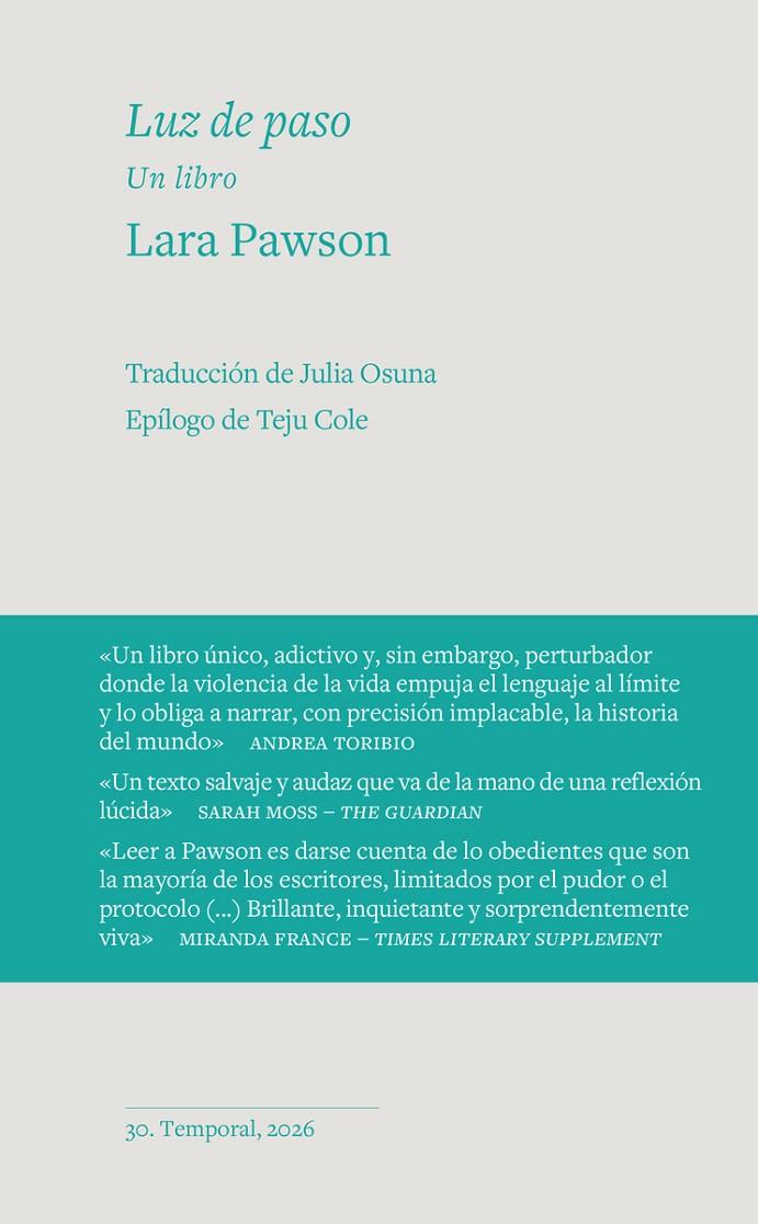 Luz de paso | 9791399175912 | PAWSON, LARA