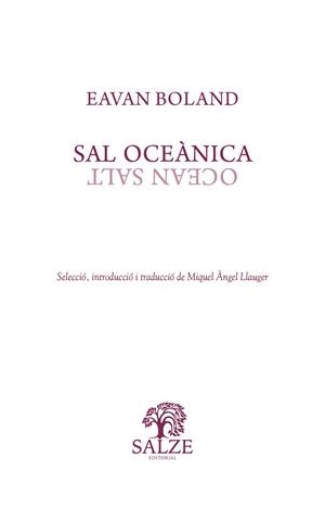 Sal oceànica | 9788409376810 | Boland, Eavan