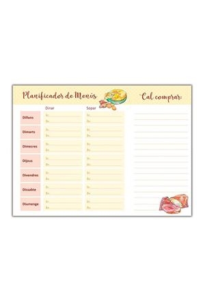 BLOC PLANIFICADOR DE MENUS | 8437005675667 | AA.VV