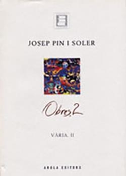 Obres 2. Vària II | 9788495134943 | Pin i Soler, Josep