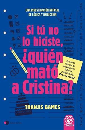 Si tú no lo hiciste, ¿quién mató a Cristina? | 9791388279249 | Tranjis Games